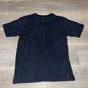 Evisu Black Graphic Tee
